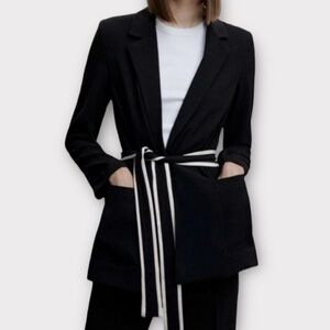 Jason Wu Women’s Blazer Jacket Small Belted Oversized Designer Quiet Luxury